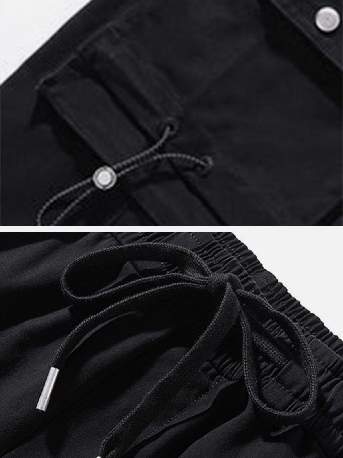 Three-dimensional Zipper Pockets Cargo Pants