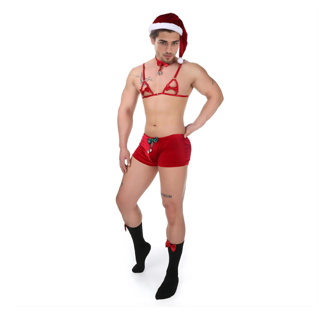 Sexy Men's Christmas Lingerie Set