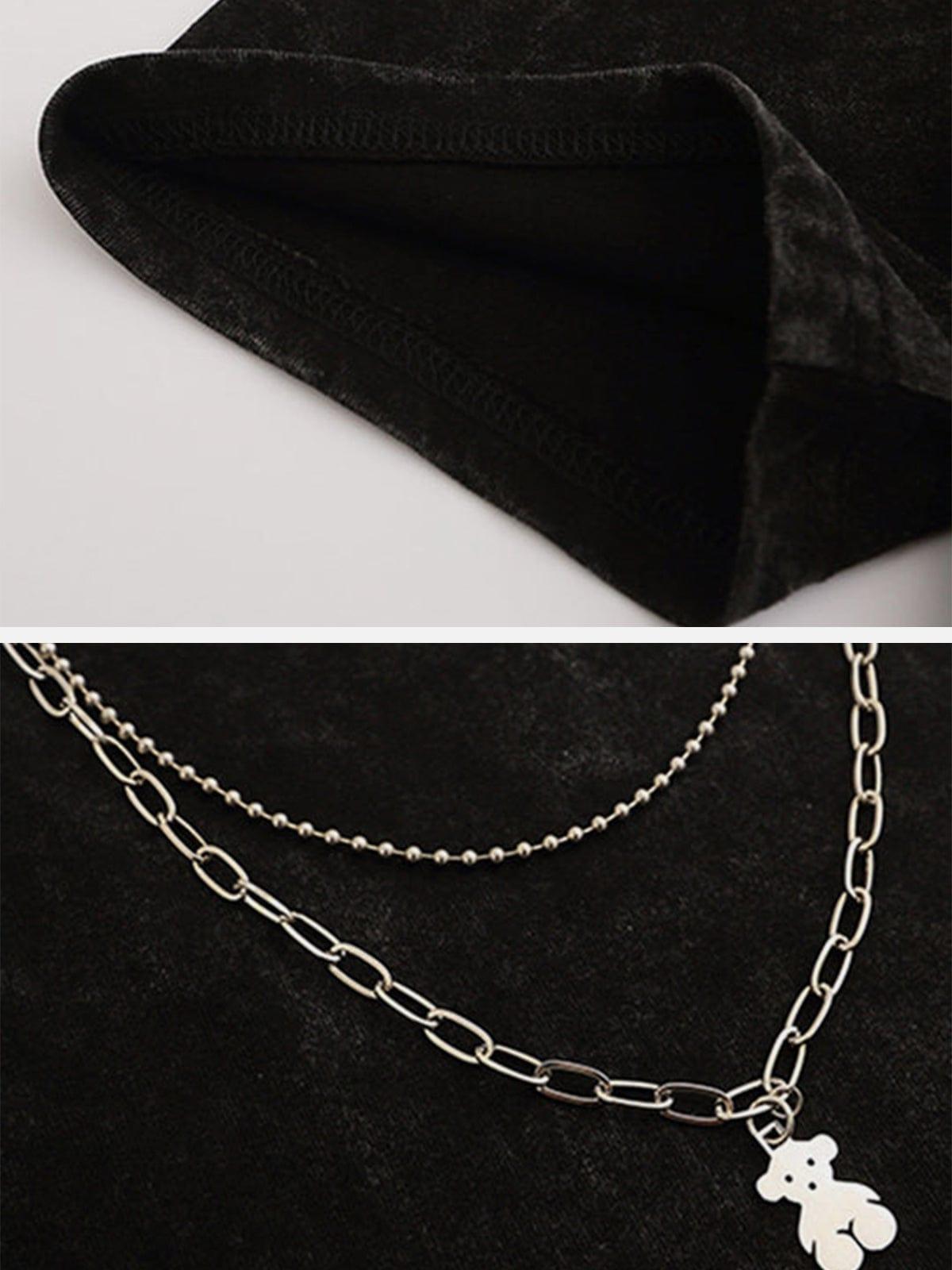 Bear Necklace Washed Tee