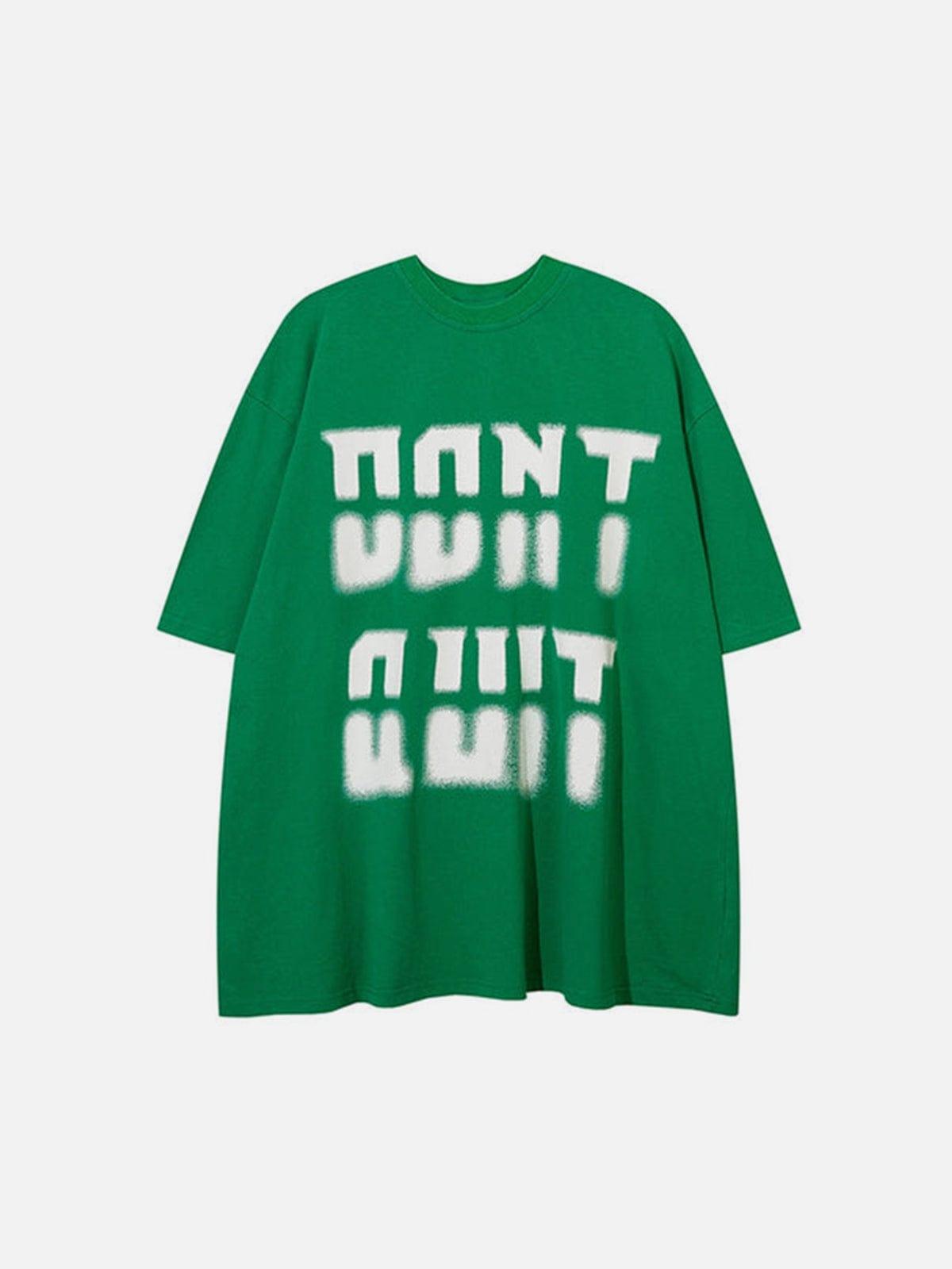 Blurred Letters Washed Graphic Tee
