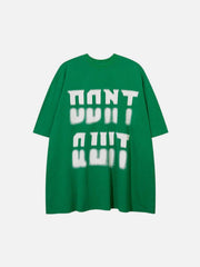 Blurred Letters Washed Graphic Tee
