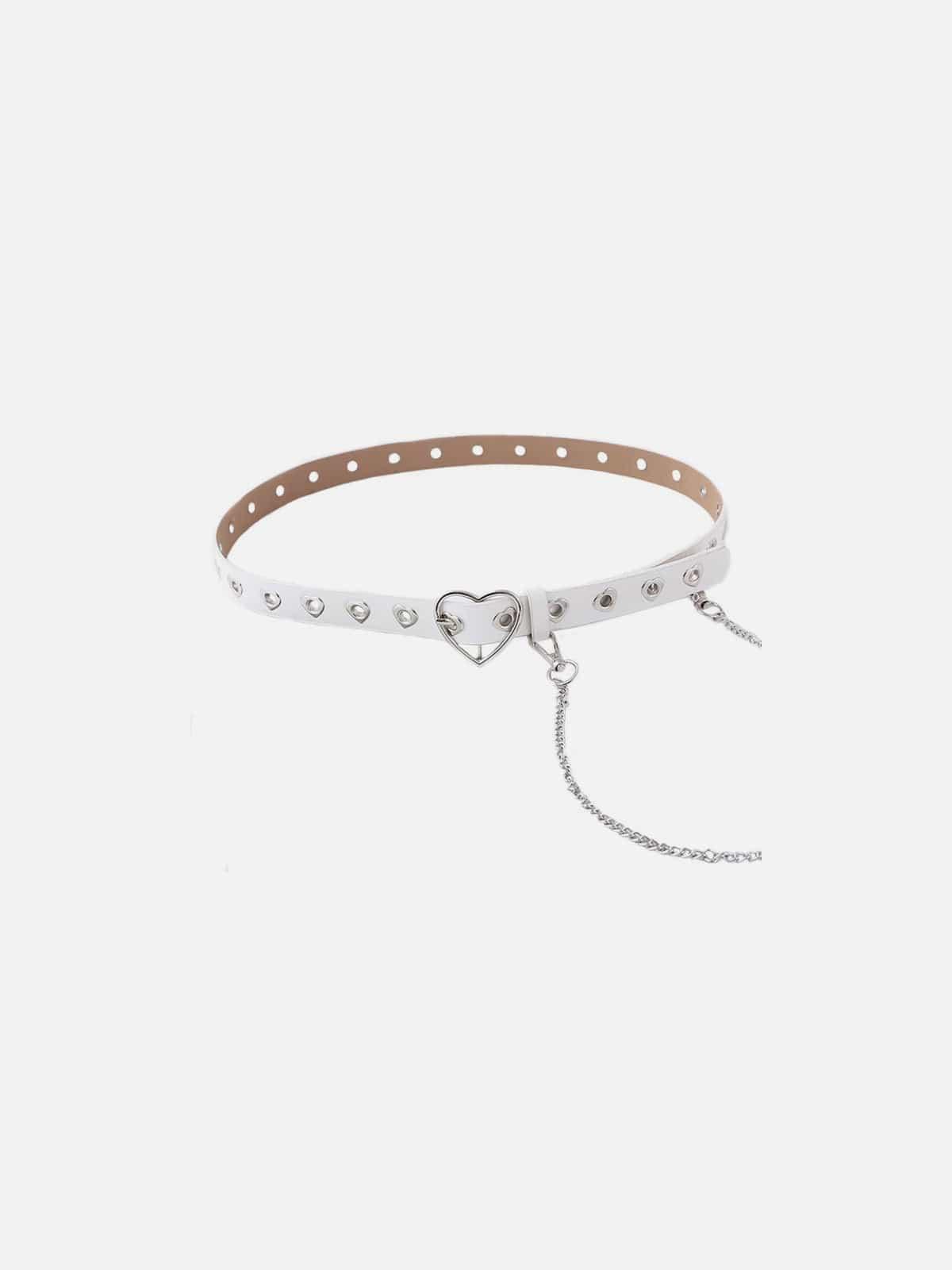Punk Love Heart Hollow Out Chain Belt