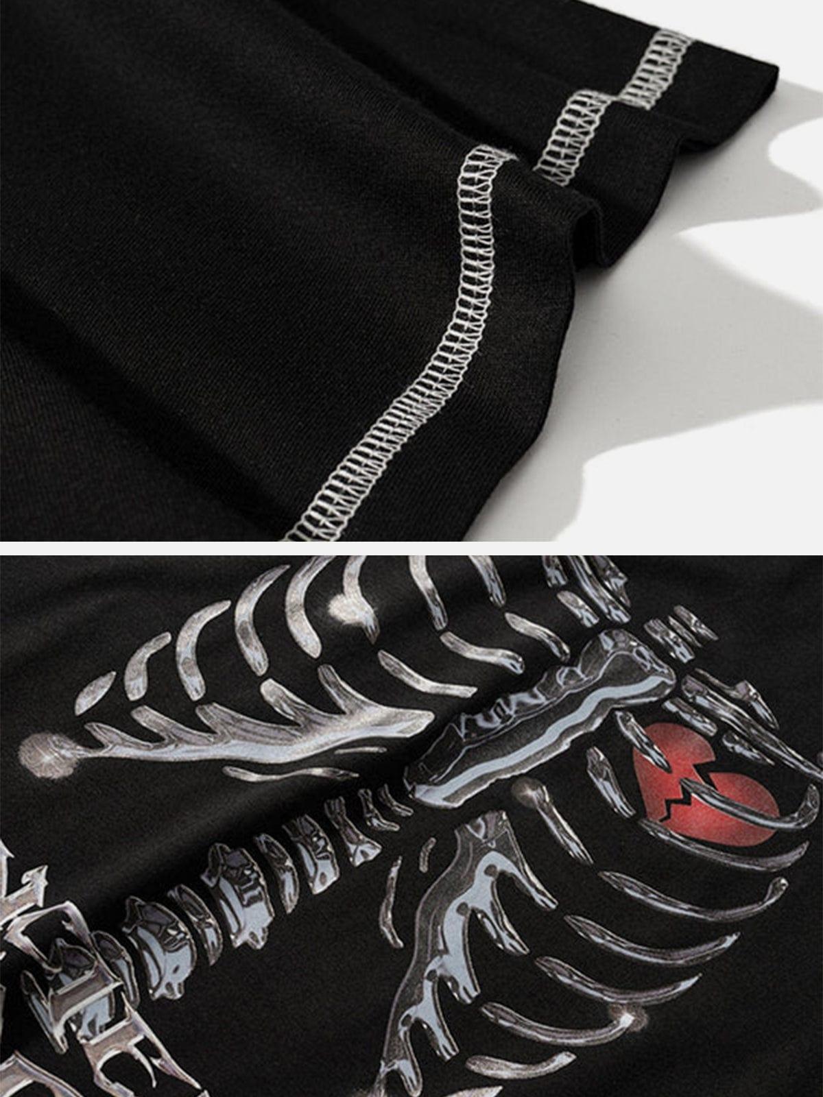 Heart Skeleton Graphic Tee