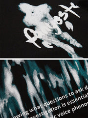 Dark Style Letters Portrait Graphic Tee