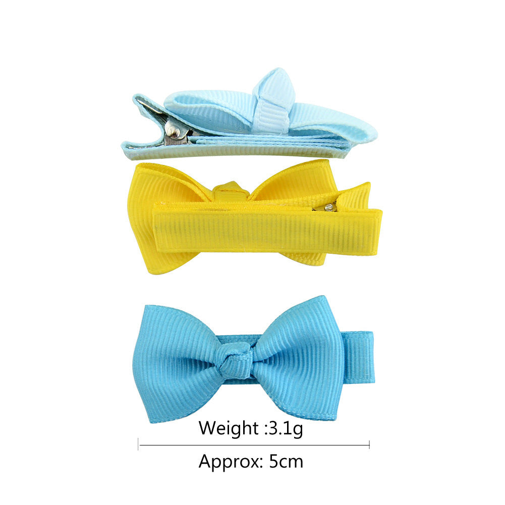 1 Pcs Small Hair Clips Ribbon Covered Clip