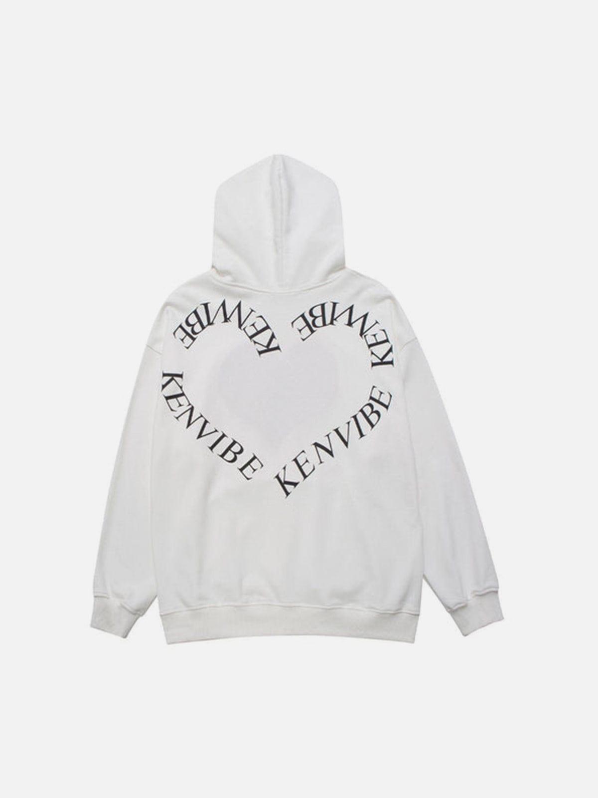 Towel Embroidery Plaid Love Hoodie