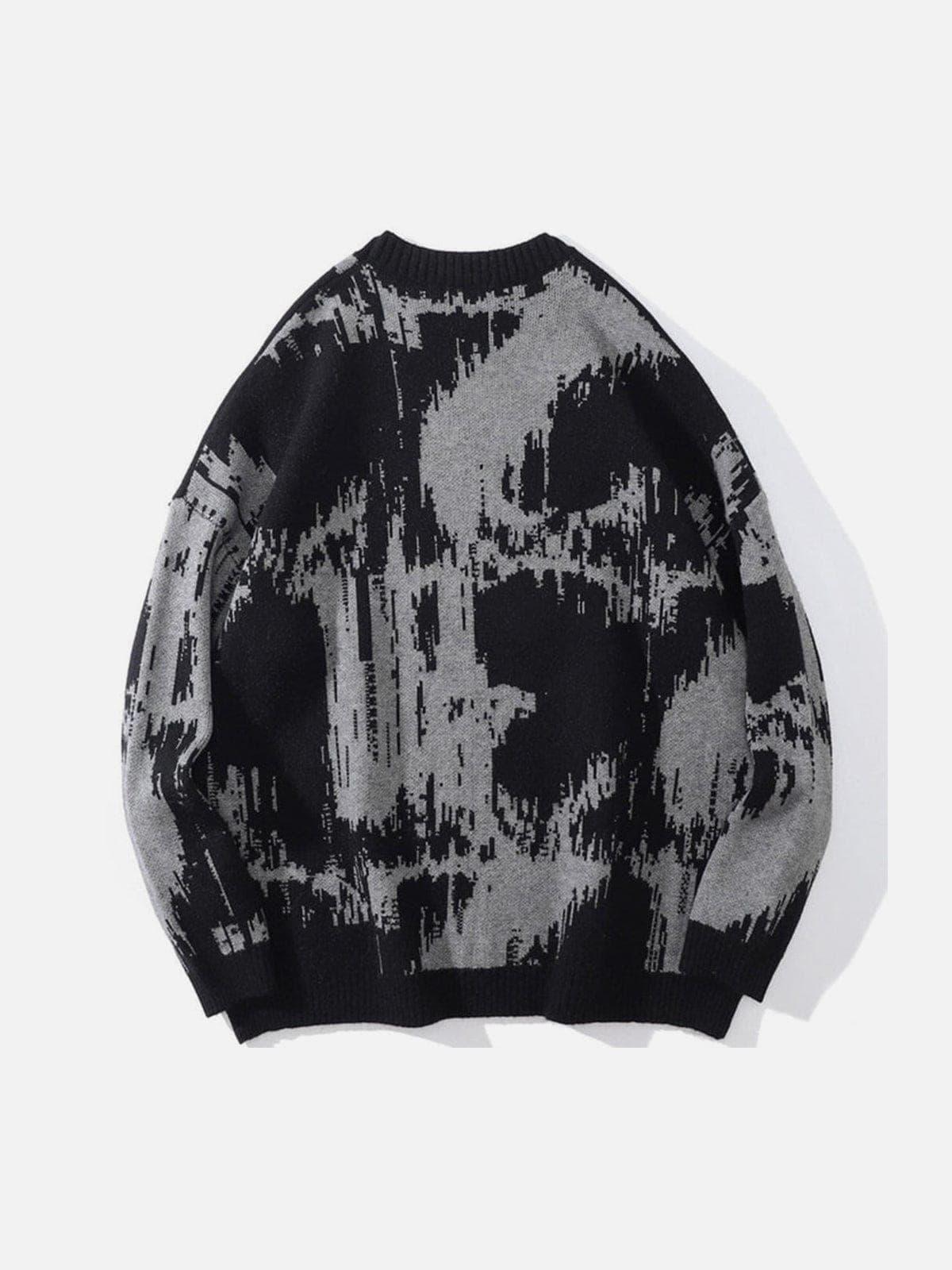 Tie Dye Embroidery Knitted Sweater