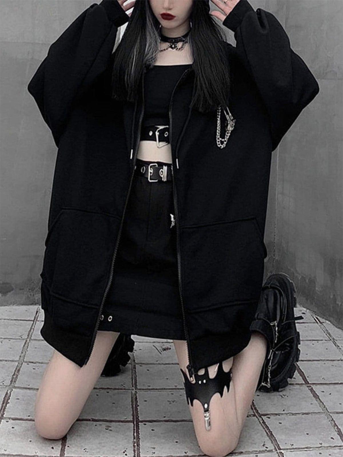 Dark Little Devil Horn Zip Up Hoodie