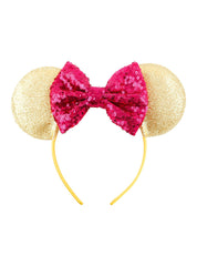 Cute mouse Ears Hair Bands Hoop rose flower Hairband