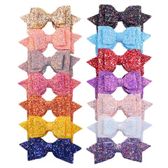 1Piece 5 Inch Baby Girl Big Glitter Hair Bow Kids