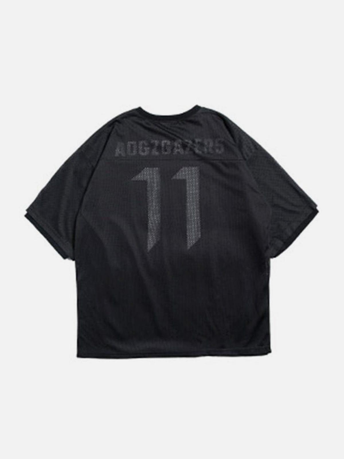 Fake Two Net Patchwork Tee