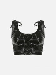 Gothic Chain Straps Hollowout Vest