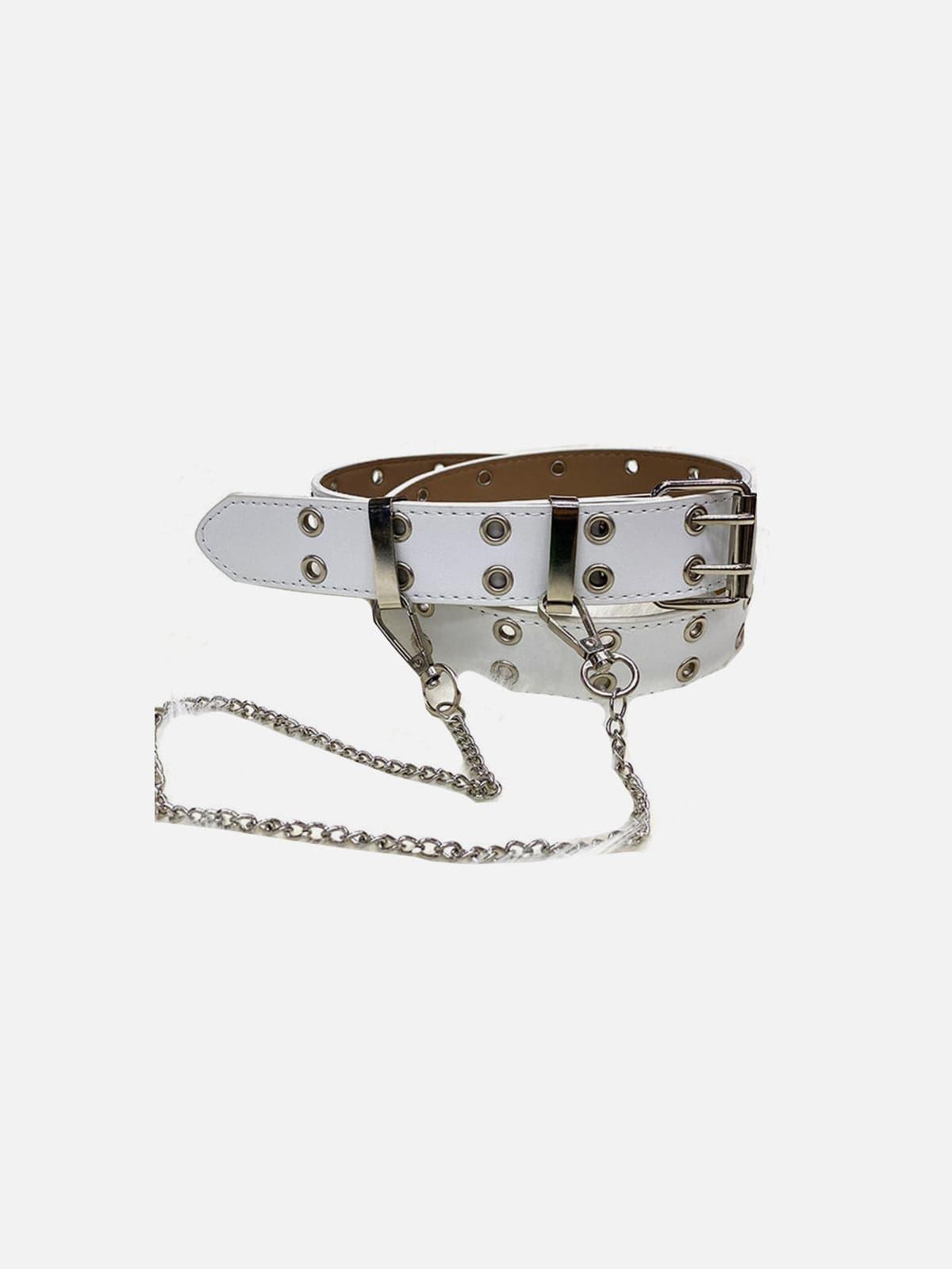 Punk Chain PU Luxury Buckle Belt