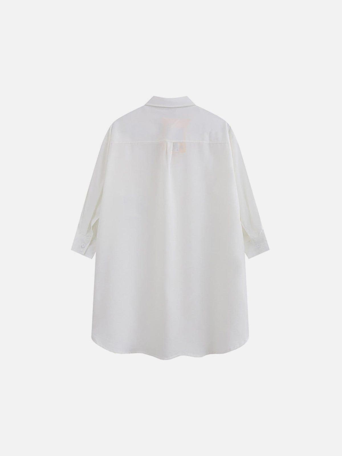 Neckline Chain Short Sleeve Shirt
