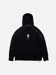 Functional Double Zipper Turtleneck Hoodies