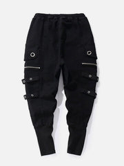 Zipper Multi Pockets Harem Pants