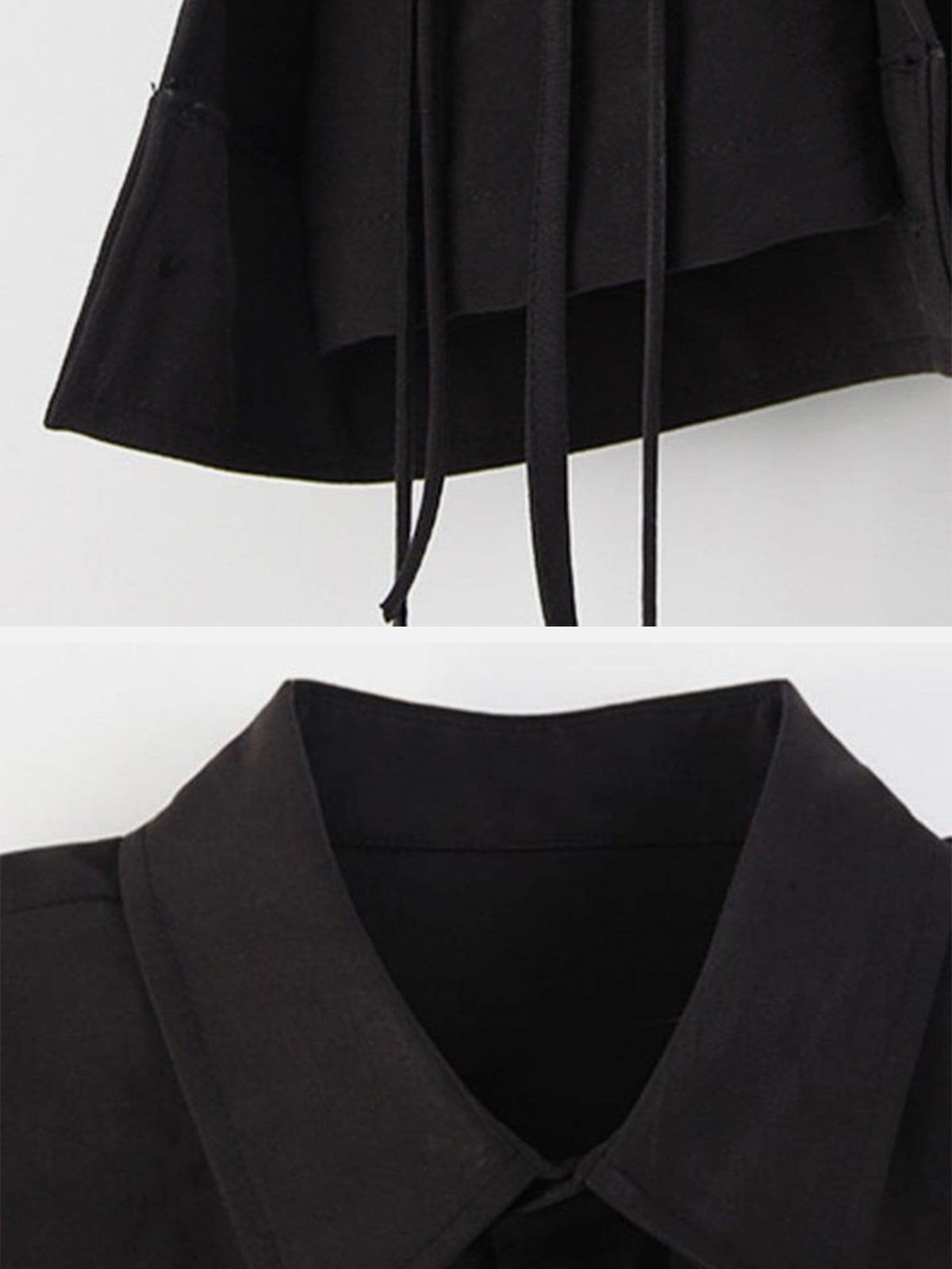 Oversize Ribbon Long Sleeve Shirt