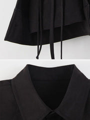 Oversize Ribbon Long Sleeve Shirt