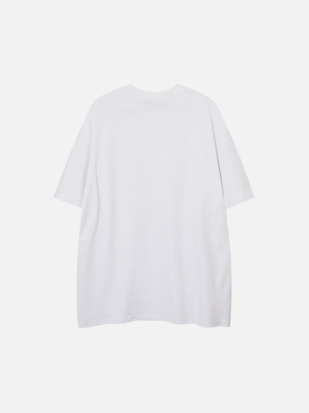 Abstract Print Letters Graphic Tee