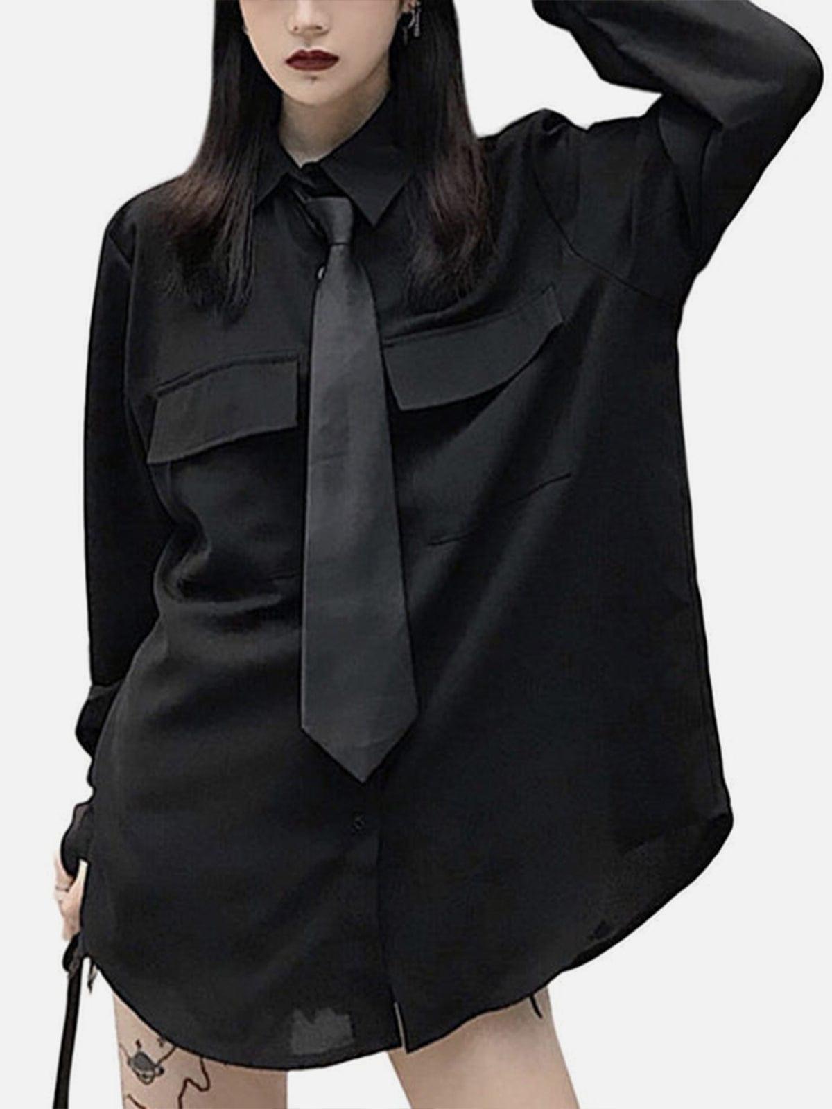Techwear Dark Tie Shirt