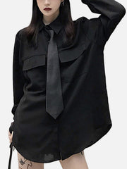 Techwear Dark Tie Shirt