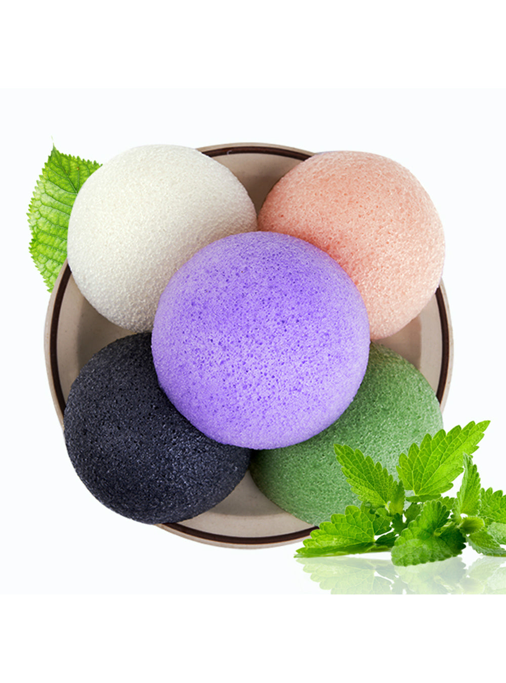 6 Colors Natural Konjac Konnyaku Facial Puff Face