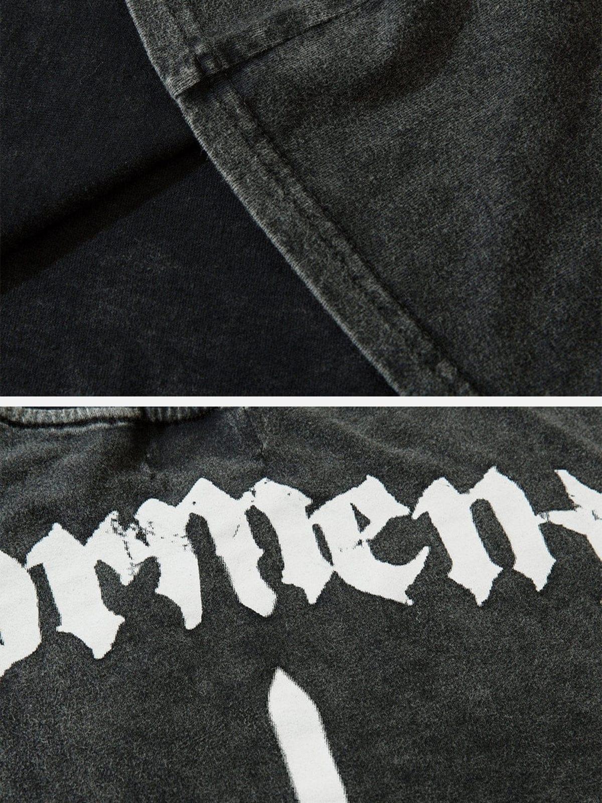 Washed Cross Letters Graphic Tee
