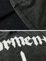 Washed Cross Letters Graphic Tee