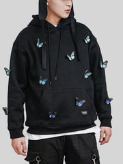 Gradient Butterfly Fleece Hoodie