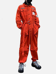 Function Removable Label Cargo Jumpsuit