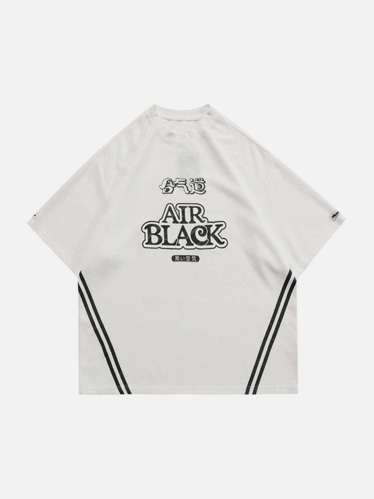 Waffle Pattern Letters Graphic Tee