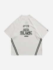 Waffle Pattern Letters Graphic Tee