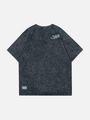 Heart Checkerboard Washed Graphic Tee