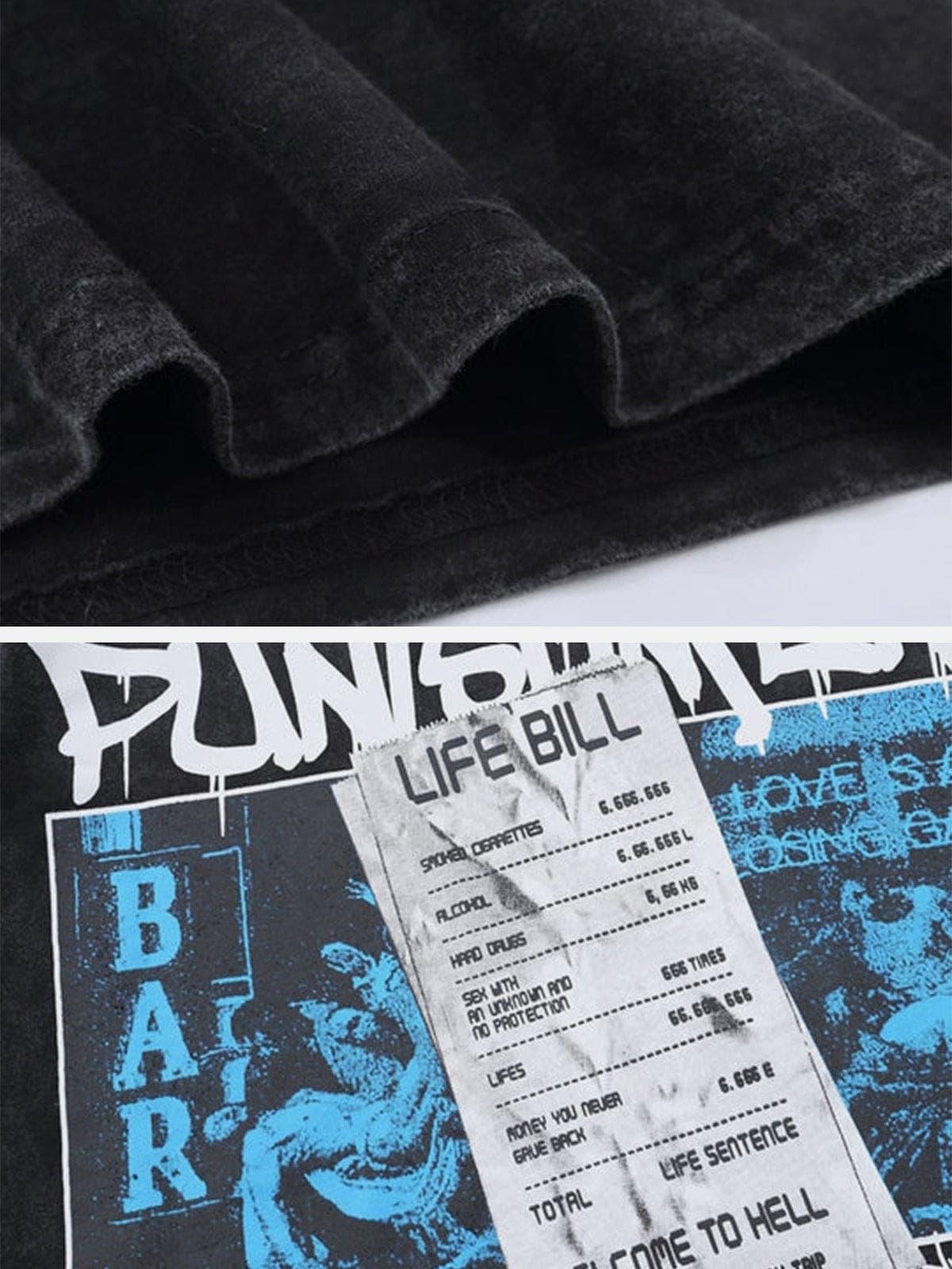 Distressed Painting Washed Tee