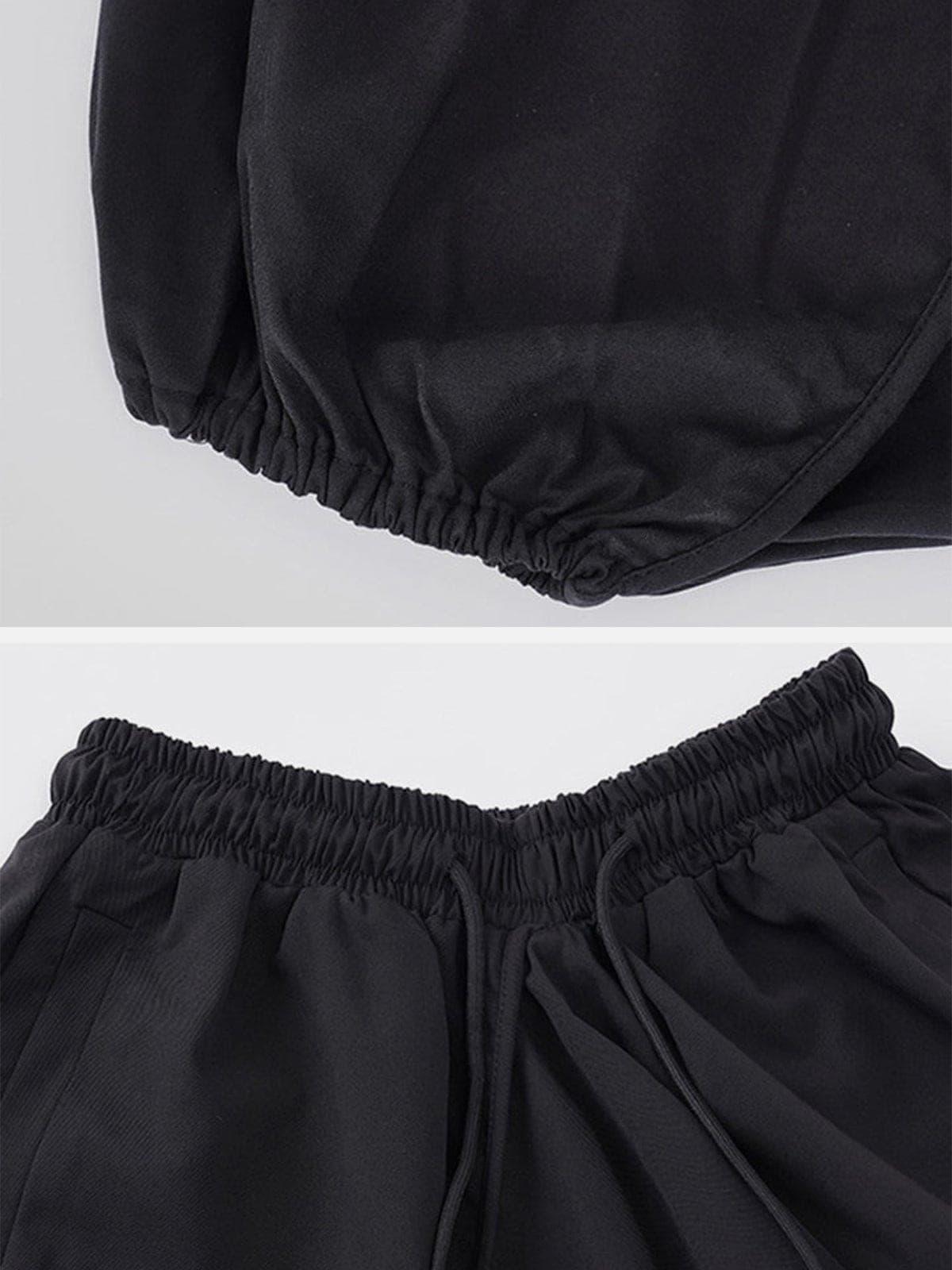 Dark Cross Crotch Oversized Pants