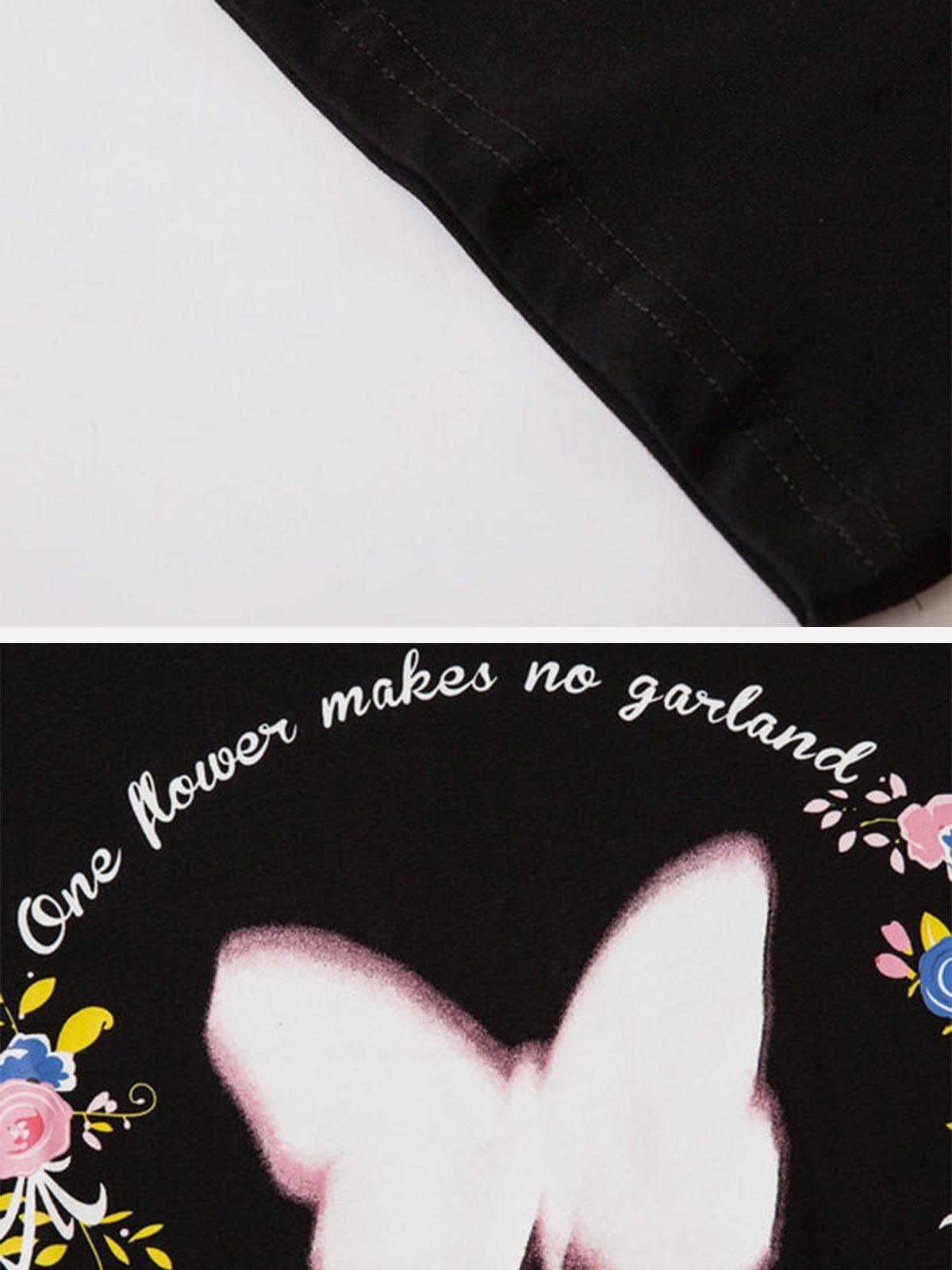 Butterfly Flower Letters Graphic Tee