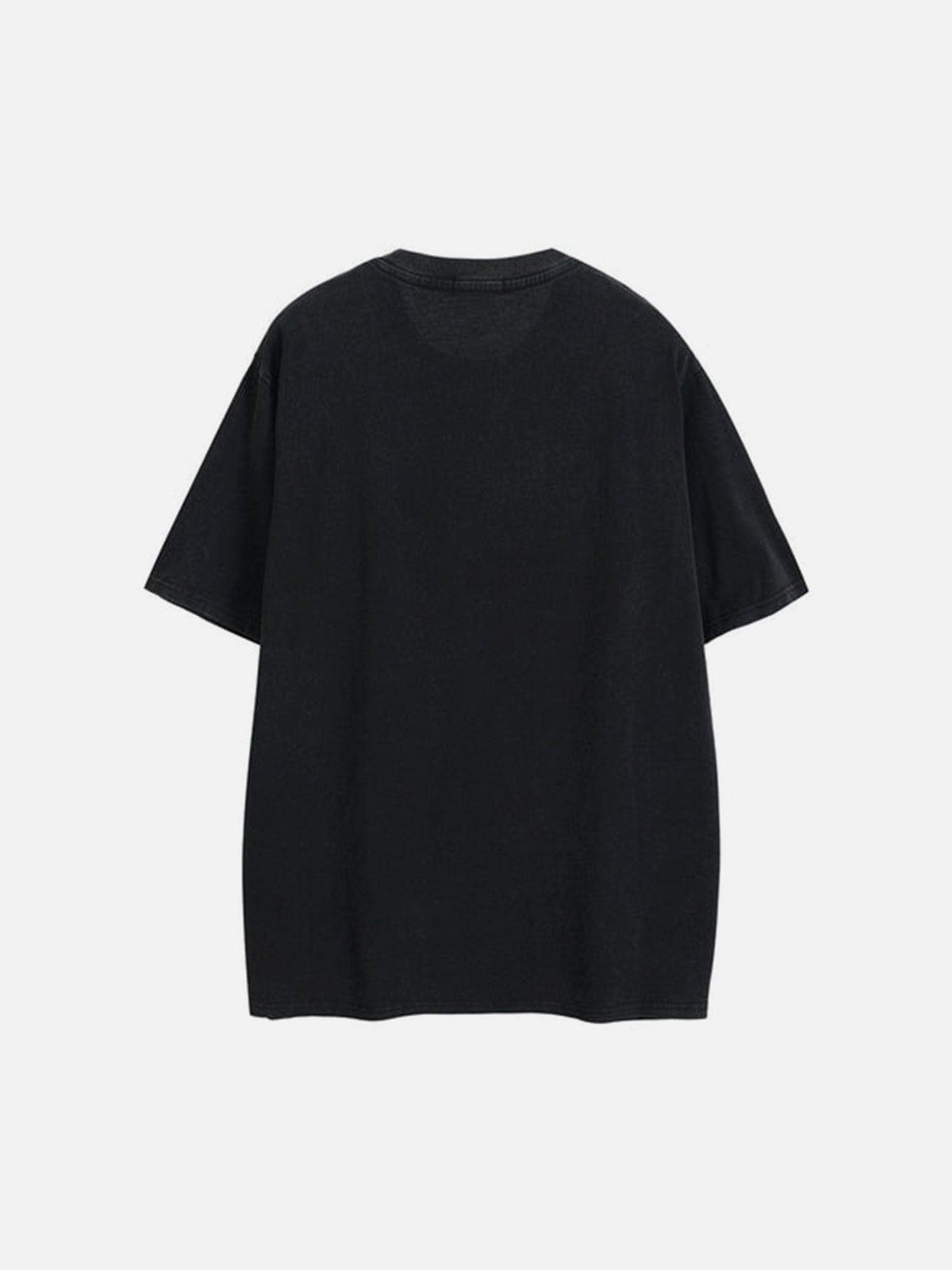 Dark Inverted Triangle Irradiation Cotton Graphic Tee
