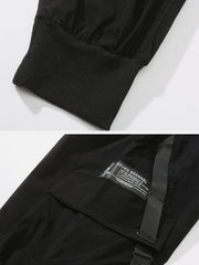 Combat Ribbons Buckle Pockets Cargo Pants