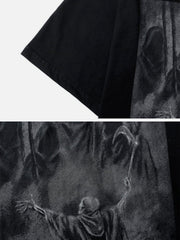 Dark Ghost Print Cotton Tee