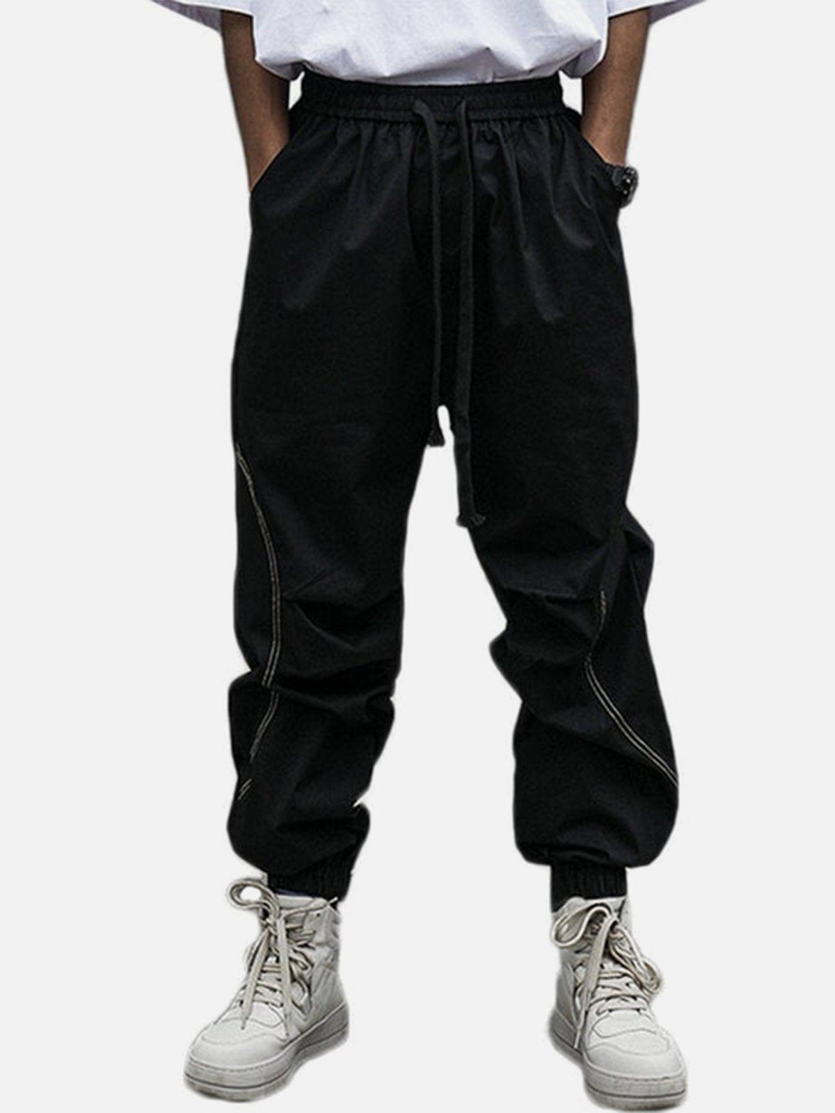 Vintage Drawstring Bind Feet Pants