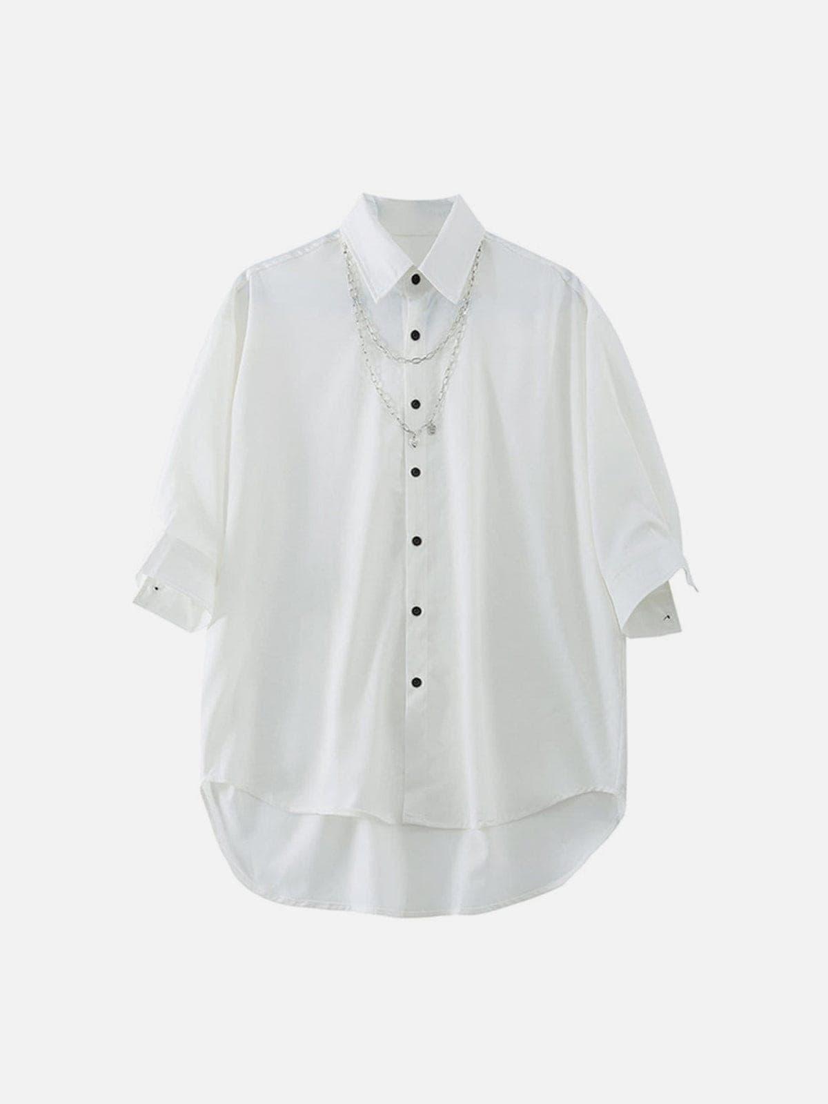 Dark Love Chain Decoration Oversized Shirt