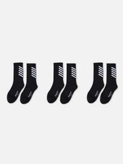 Striped Skateboard Socks 3PCS