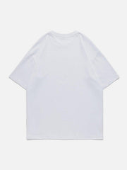 Deformation Graphic Solid Color Tee