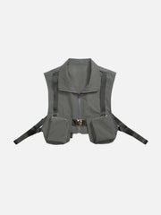 Function Metal Zipper Buckle Vest