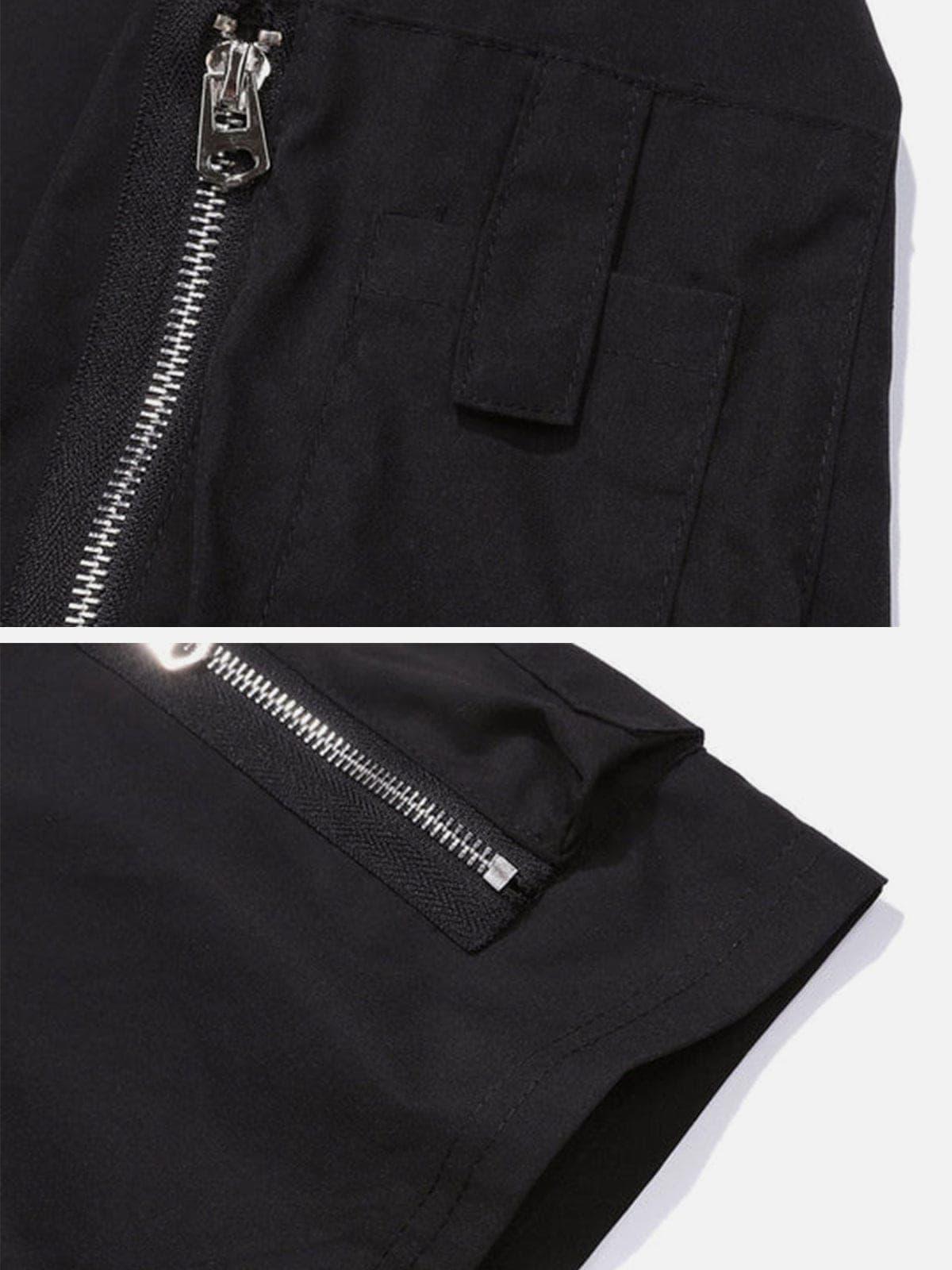 Functional Zipper Patchwork Tee