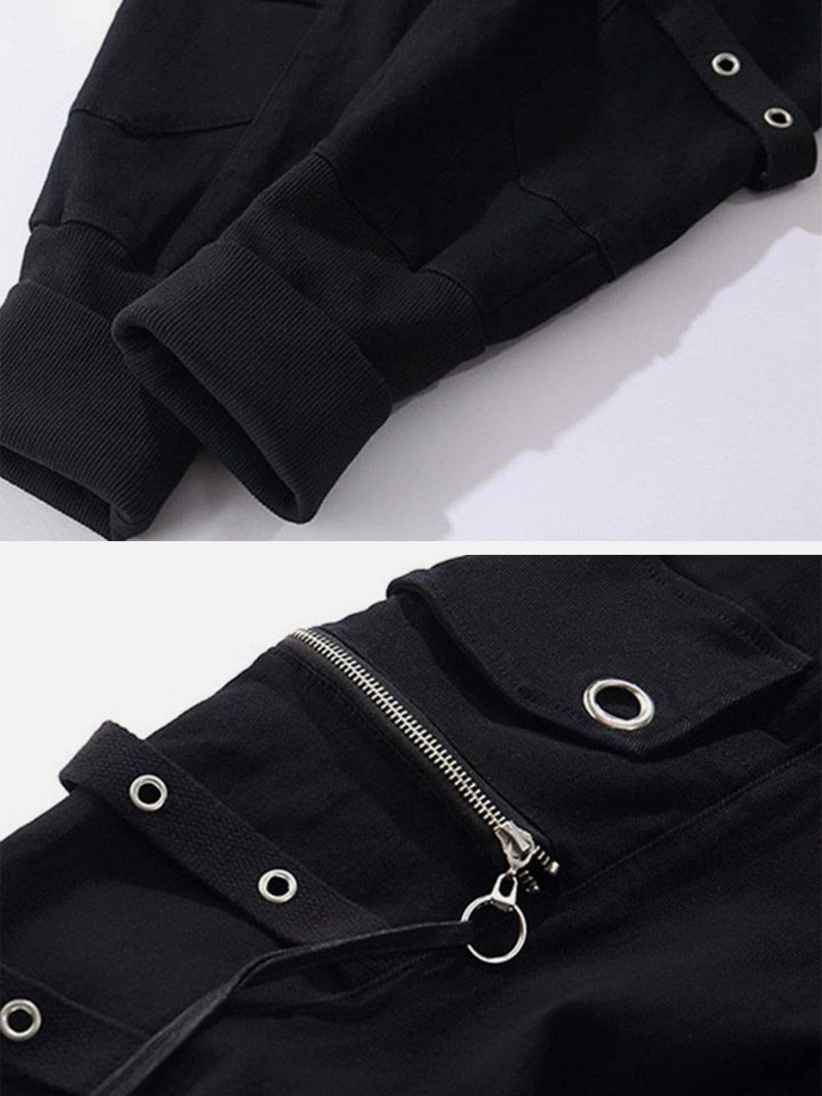 Zipper Multi Pockets Harem Pants