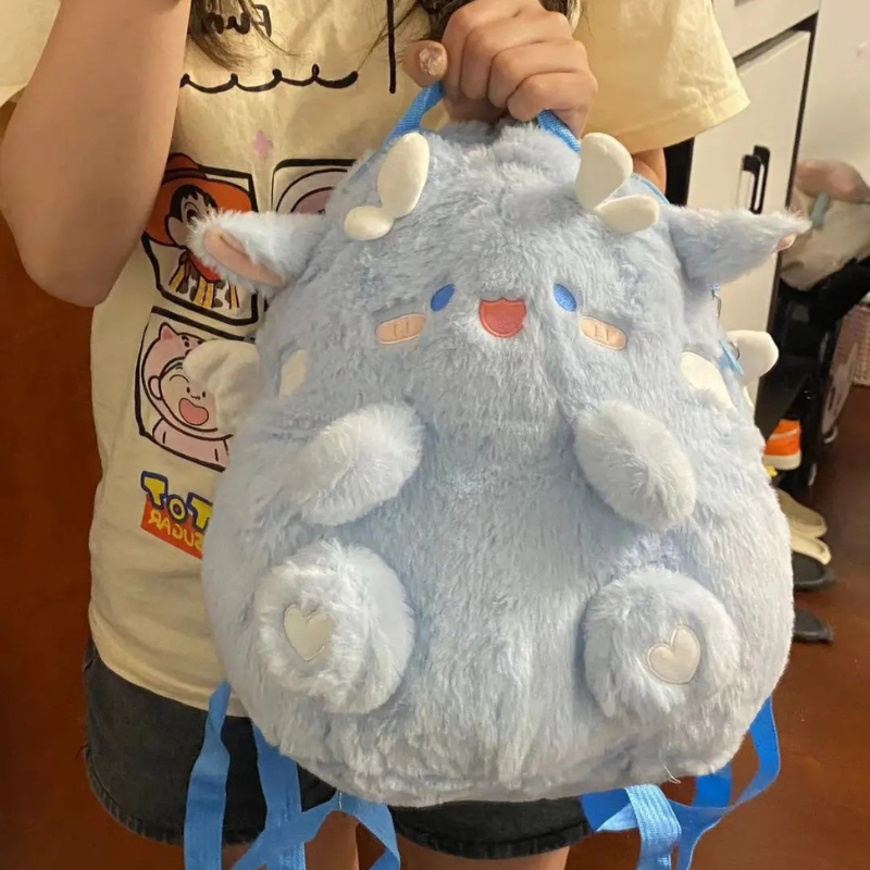 Kawaii Cartoon Plush Dinosaur Backpack