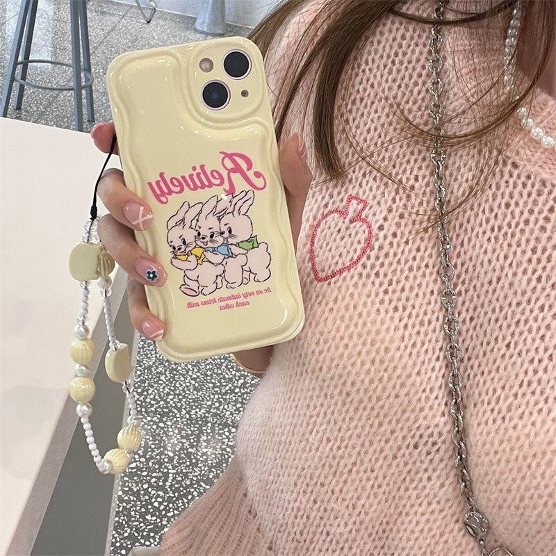 Cream Yellow Bunny Chain Phone Case