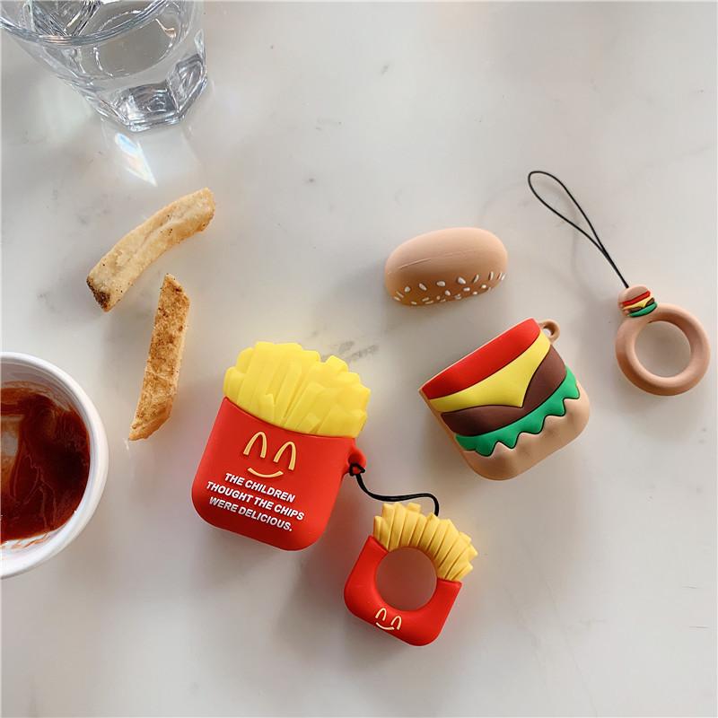 French Fries Burger Airpod Case