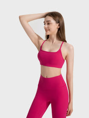 Crisscross Back Cami with Detachable Chest Pads